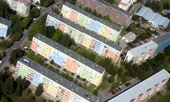 Projektbild: Mehrfamilienhäuser - Sanierung, Fassade und Loggien in Freital-Zauckerode